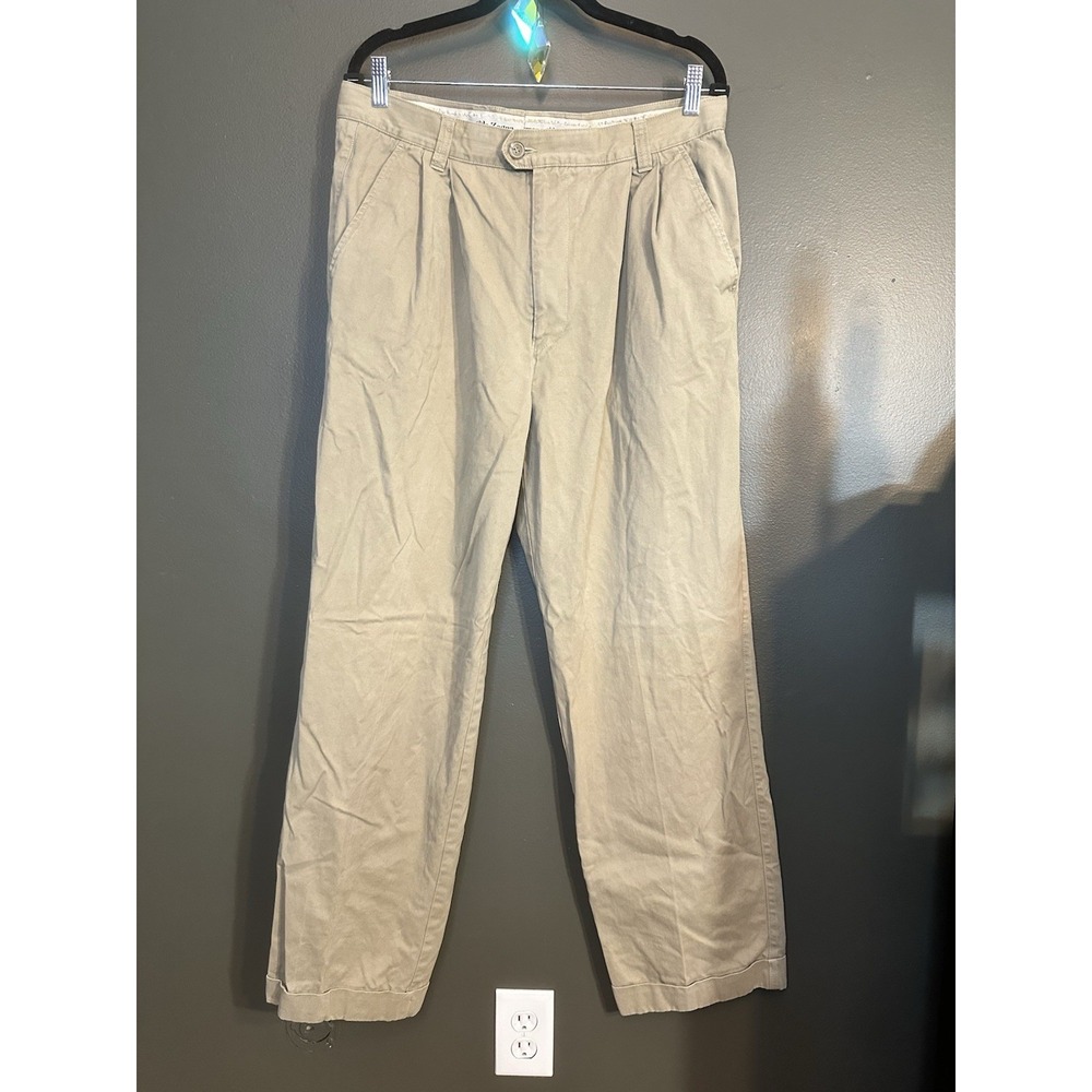 Ermenegildo Zegna Khaki Cotton Pants Slacks IT 52 Beige 29 Inseam D-TK-6297
